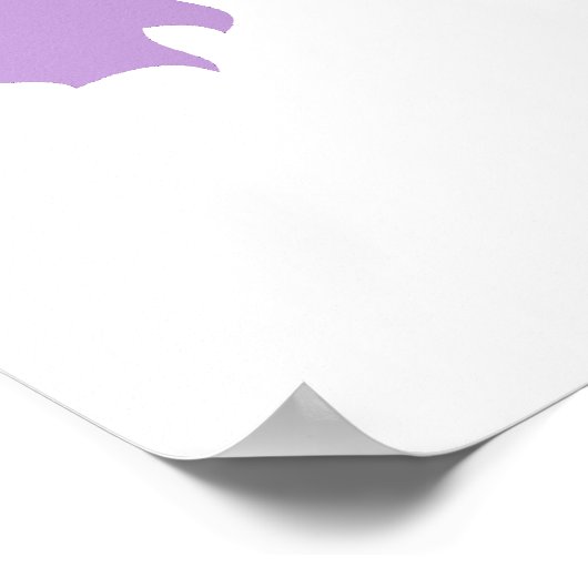 紫シルエットプリンセスTシャツとギフト ポスター (角)