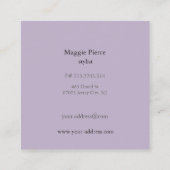 紫シルクスクウェア名刺 スクエア名刺 (裏面)