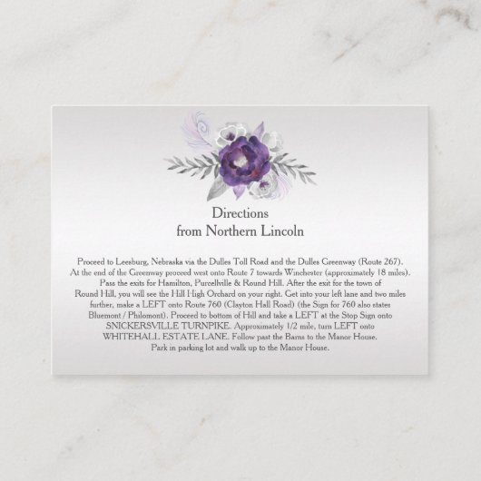 紫シルバーグレーフローラ詳細エンクロージャカード エンクロージャーカード (裏面)