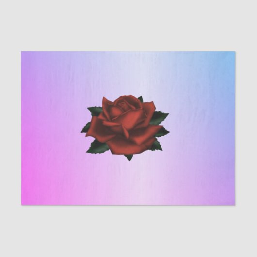 紫シンプルのティッシュペーパーの花の模様 薄葉紙 (正面)