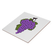 紫シンプルぶどう果実食品ワイン タイル (側面)