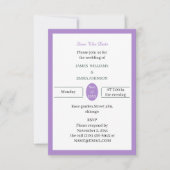 紫シンプルカスタマイズ セーブザデート (正面)