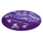 紫シンプルグリッタースパークル星あなたのテキストを追加  カッティングボード (角)