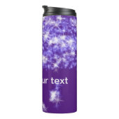 紫シンプルグリッタースパークル星あなたのテキストを追加  タンブラー (回転右)