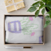 紫シンプル緑サボテングリッタースパークルカスタム 薄葉紙 (ギフト)