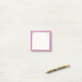 紫シンプル色の花 ポストイット (デスク上)