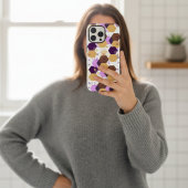 紫シンプル芸術的と金ゴールドの幾何学的パターン Case-Mate iPhoneケース
