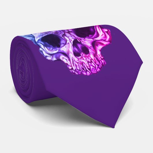 紫スカルネクタイ ネクタイ (ロール)