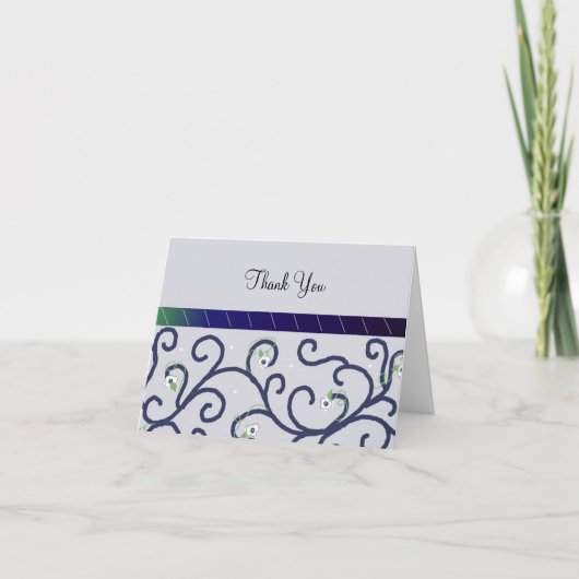 紫スクロールありがとう サンキューカード (正面)