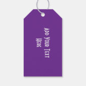 紫スコティッシュパーソナライズされたアザミ ギフトタグ (裏面)