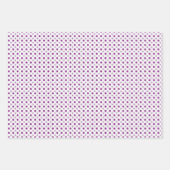 紫スタイリッシュかわいらしフローラ花びら ラッピングペーパーシート (正面3)