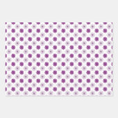 紫スタイリッシュかわいらしフローラ花びら ラッピングペーパーシート (正面)