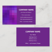 紫スタイリッシュとダークブルーの名刺 名刺 (正面/裏面)