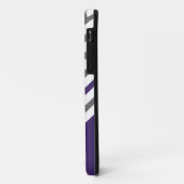 紫スタイリッシュと灰色の山形 Case-Mate iPhoneケース (裏面/左)