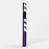 紫スタイリッシュと灰色の山形 Case-Mate iPhoneケース (裏面/右)