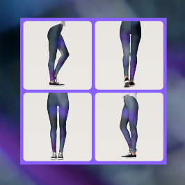 紫スタイリッシュと灰色 レギンス