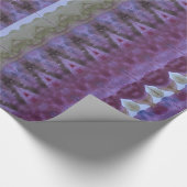 紫スタイリッシュと緑のデザインのギフトラップ ラッピングペーパー (角)