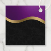 紫スタイリッシュと金ゴールドのメッセージカード フェイバータグ (裏面)