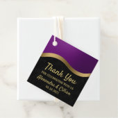 紫スタイリッシュと金ゴールドのメッセージカード フェイバータグ (インサイチュ)