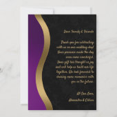 紫スタイリッシュと金ゴールド サンキューカード (裏面)