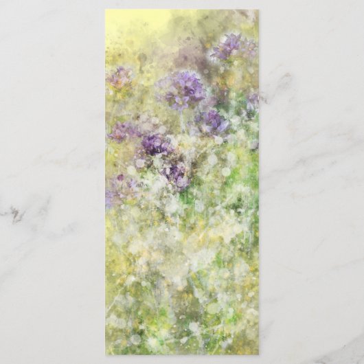 紫スタイリッシュのフローラ結婚のメニュー メニュー (裏面)