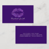 紫スタイリッシュの唇メイクアップアーティスト#12 名刺 (正面/裏面)