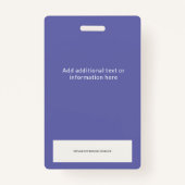 紫スタイリッシュの緑の従業員の写真IDとロゴ バッジ (裏面)