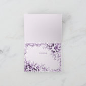 紫スタイリッシュの花サンキューカード サンキューカード (内部)
