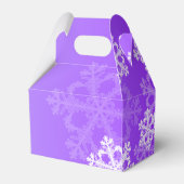 紫スタイリッシュの雪のクリモダンスマスパターン フェイバーボックス (裏面サイド)