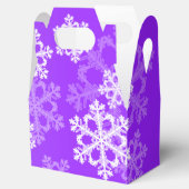紫スタイリッシュの雪のクリモダンスマスパターン フェイバーボックス (オープン)