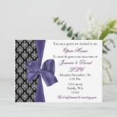 紫スタイリッシュエレガント企業の招待状 招待状 (スタンド正面)