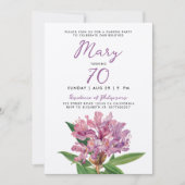 紫スタイリッシュシャクナゲ園花70th 招待状 (正面)