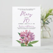 紫スタイリッシュシャクナゲ園花70th 招待状 (スタンド正面)