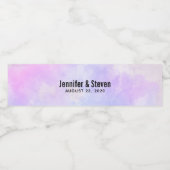 紫スタイリッシュピンク青の水の色結婚の ペットボトルラベル (シングルラベル)