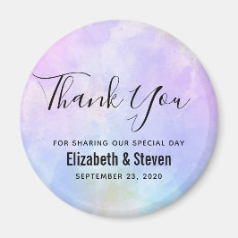 紫スタイリッシュピンク青の水の色結婚の マグネット