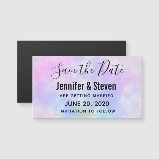 紫スタイリッシュピンク青の水色日付を保存 (正面/裏面)