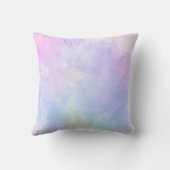 紫スタイリッシュピンク青抽象芸術水色 クッション (裏面)