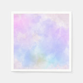 紫スタイリッシュピンク青抽象芸術水色 スタンダードカクテルナプキン (正面)