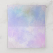 紫スタイリッシュピンク青抽象芸術水色 プレイスカード (内部開封)