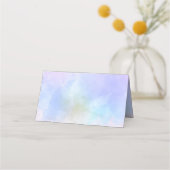 紫スタイリッシュピンク青抽象芸術水色 プレイスカード (裏面)