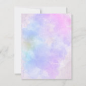 紫スタイリッシュピンク青抽象芸術水色 出欠カード (裏面)