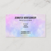 紫スタイリッシュピンク青抽象芸術水色 名刺 (裏面)