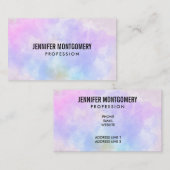 紫スタイリッシュピンク青抽象芸術水色 名刺 (正面/裏面)
