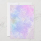 紫スタイリッシュピンク青抽象芸術水色 招待状 (裏面)