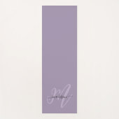 紫スタイリッシュボホ文字モノグラムと名前 ヨガマット (正面)