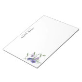 紫スタイリッシュモダン植物性フローラ水彩色 ノートパッド (アングル)