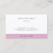 紫スタイリッシュモダン白エレガントテンプレート 名刺 (裏面)