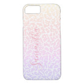 紫スタイリッシュモダン白パーソナライズされた模様 Case-Mate iPhoneケース (裏面)