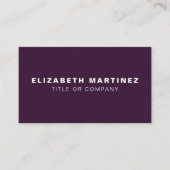 紫スタイリッシュモダン表裏パーソナライズされた 名刺 (正面)