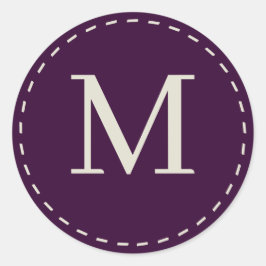 紫スタイリッシュモノグラムの ラウンドシール